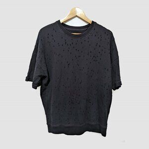 ALLSAINTS - Distressed short sleeve sweater - Sz S (fits M)